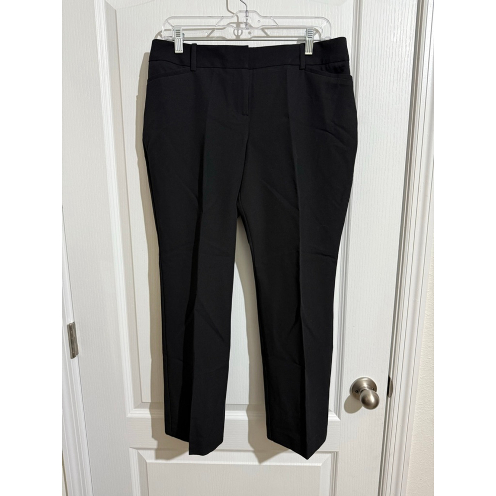 Women's Liz Claiborne Audra Black Mid-Rise Trousers 10P Short